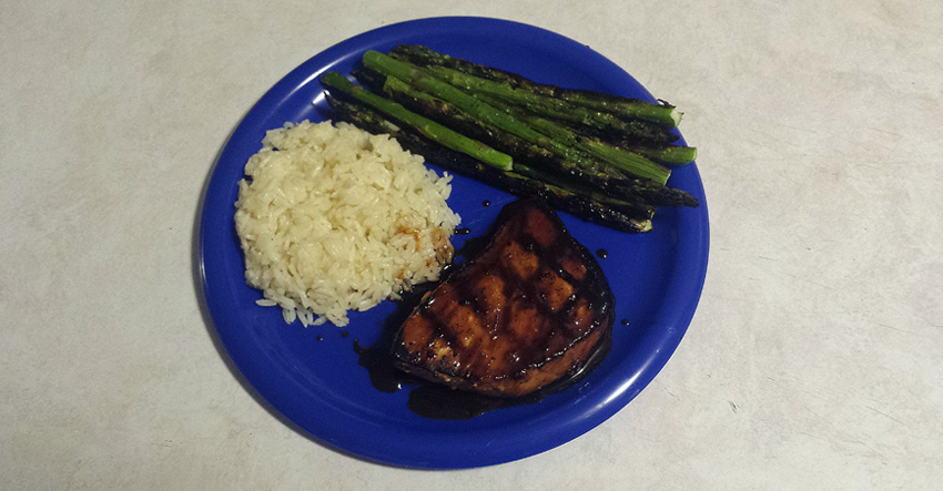 Grilled Swordfish Steaks with Sweet Lime-Ginger-Soy Glaze
